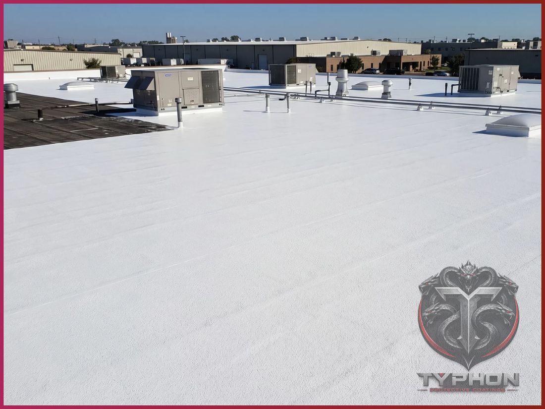 Commercial flat roof coating system