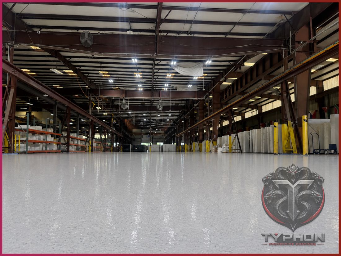 Countertop showroom floor coating