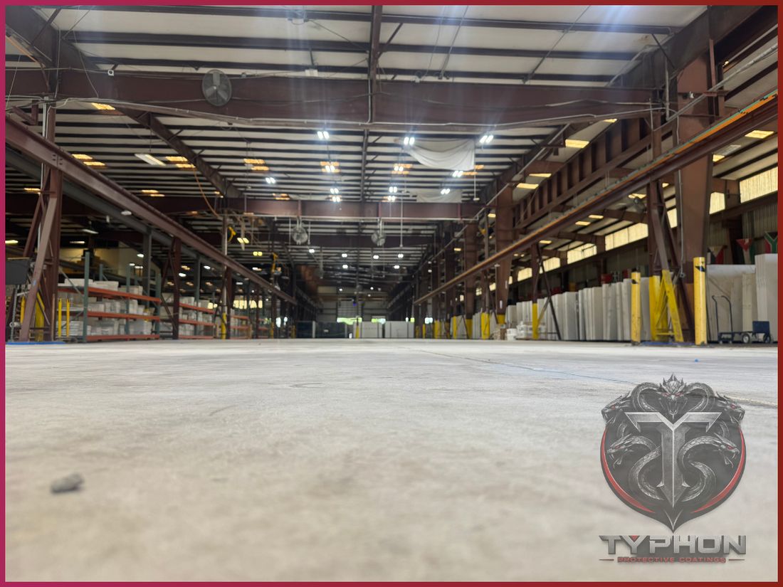 Countertop showroom surface preparation before coating