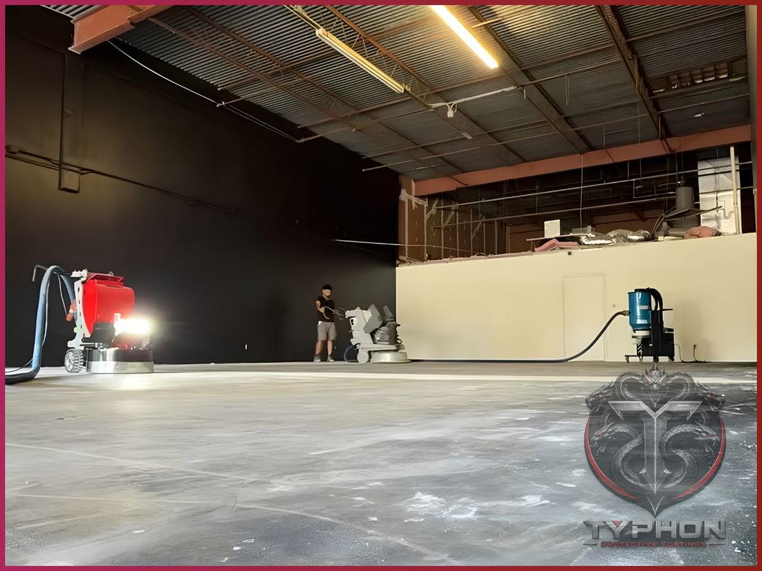 Vehicle showroom surface preparation and grinding